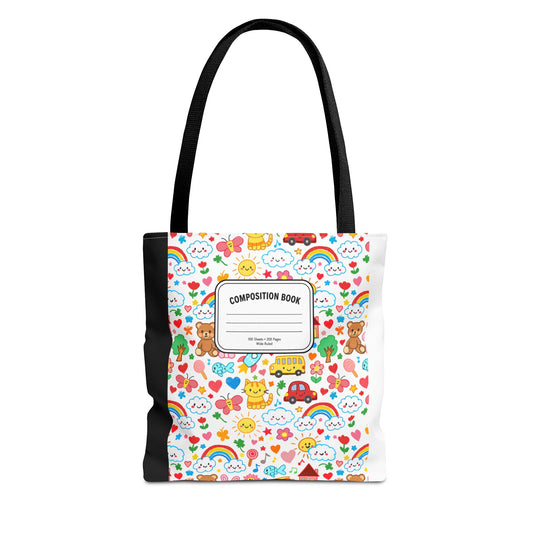 Primary Colors Teacher Tote Bag | Back to School Gift | 3 Sizes