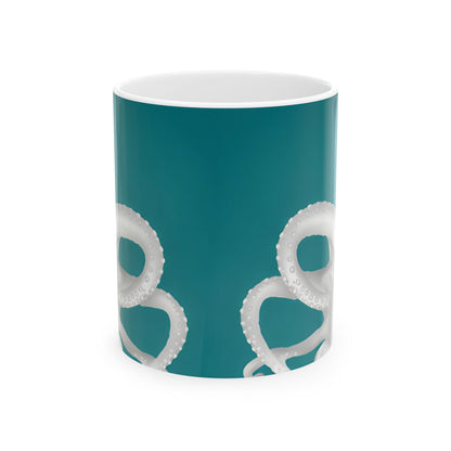 Kraken Octopus Pirate Ceramic Coffee Mug 11oz With Maritime Design Oceanic Nautical Mug For Coffee Lovers