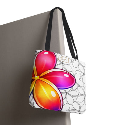 My Sand Bag Plumeria Tote Reusable Hawaiian Shopping Bag