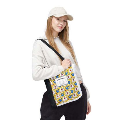 Kawaii Ghost Teacher Tote Bag | School Supplies Book Bag | 3 Sizes