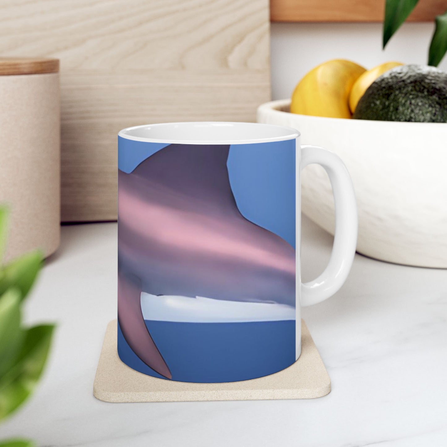 Great White Shark Coffee Mug Ceramic With Bold Ocean Artwork In Vibrant High Definition Color