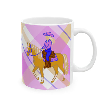 Trail Rider Western Horse Ceramic Coffee Mug | Cowgirl Art | 11oz & 15oz