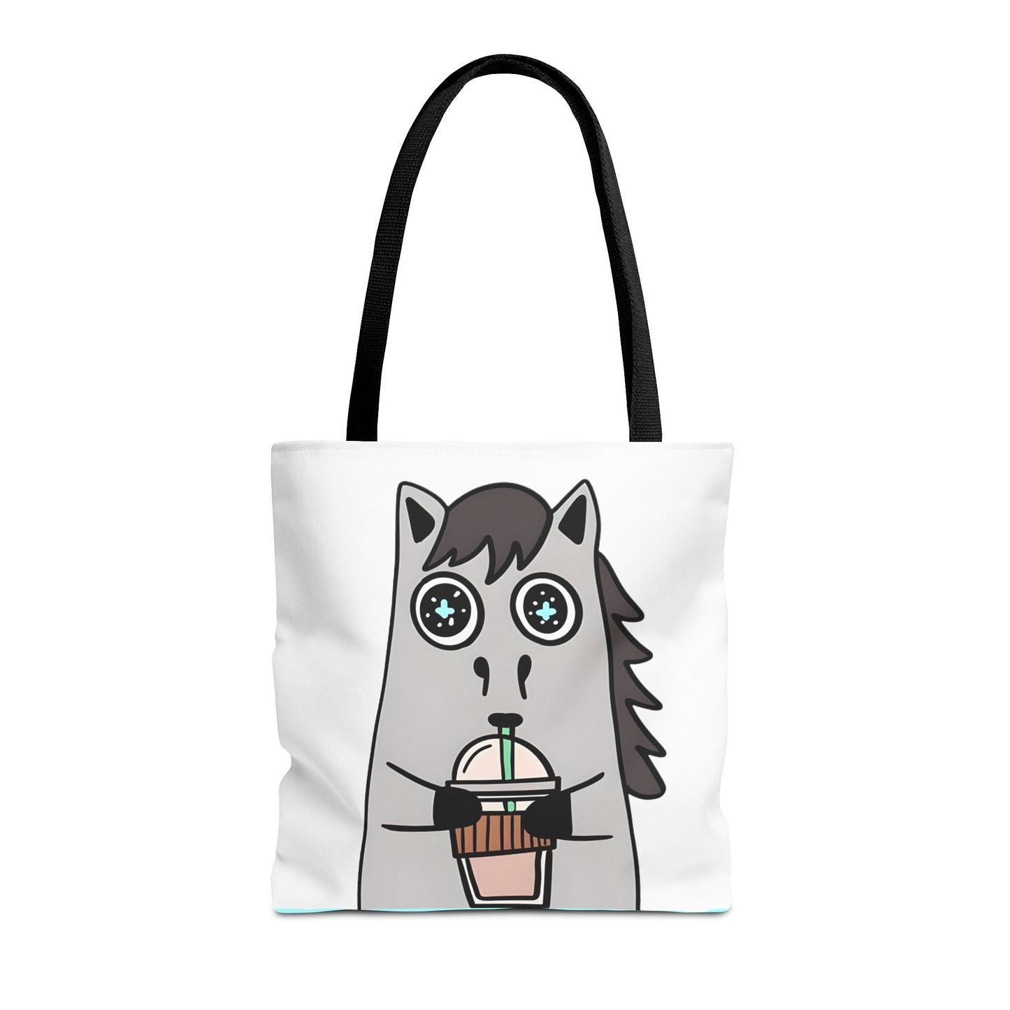 Coffee-Drinking Horse Frappuccino Tote Bag