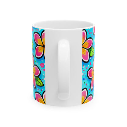 My Sand Bag™ | Watercolor Plumeria Coffee Mug