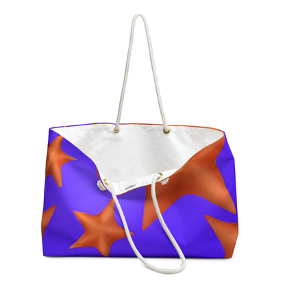 Colorful Starfish Original Art Weekender Beach Travel Tote Bag