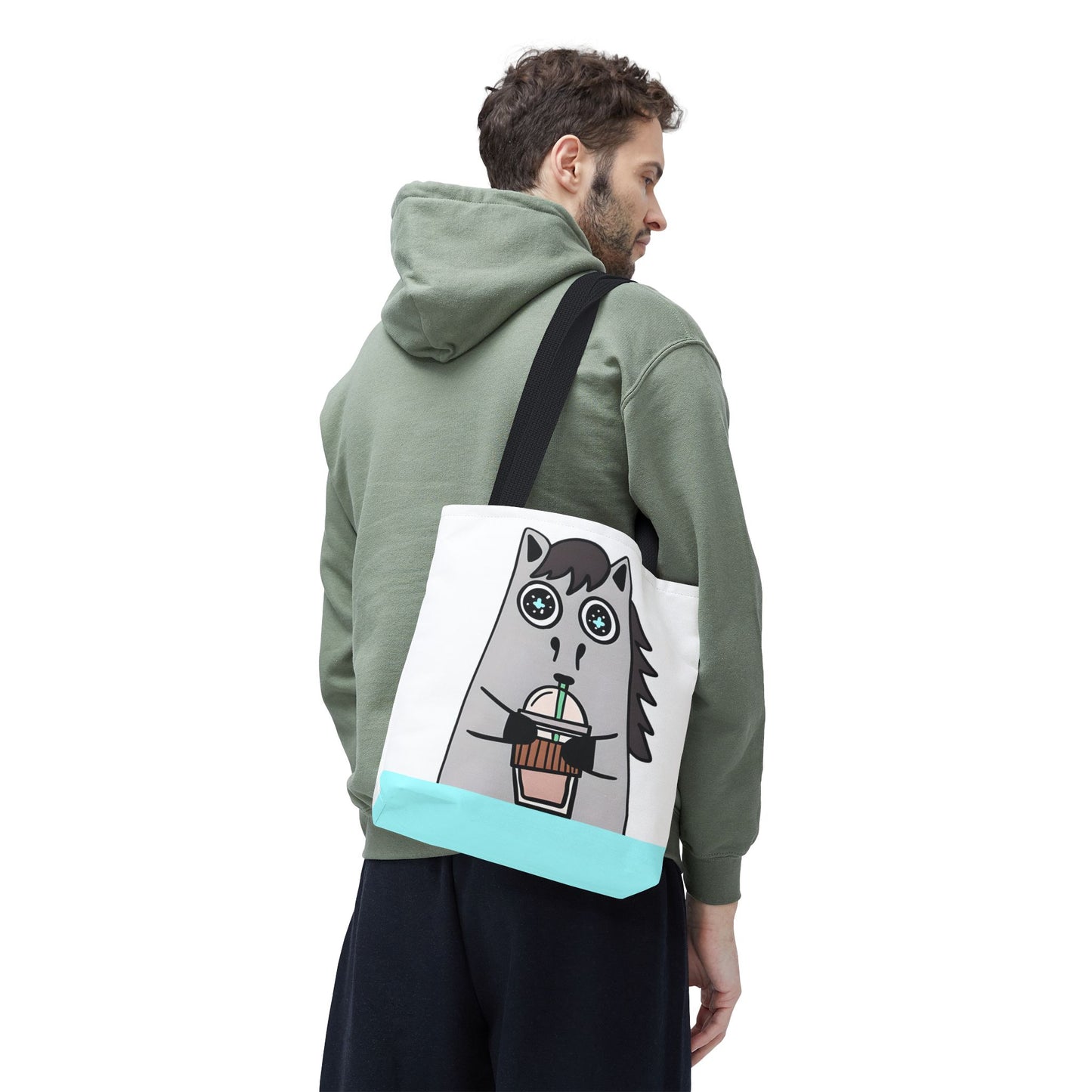Coffee-Drinking Horse Frappuccino Tote Bag
