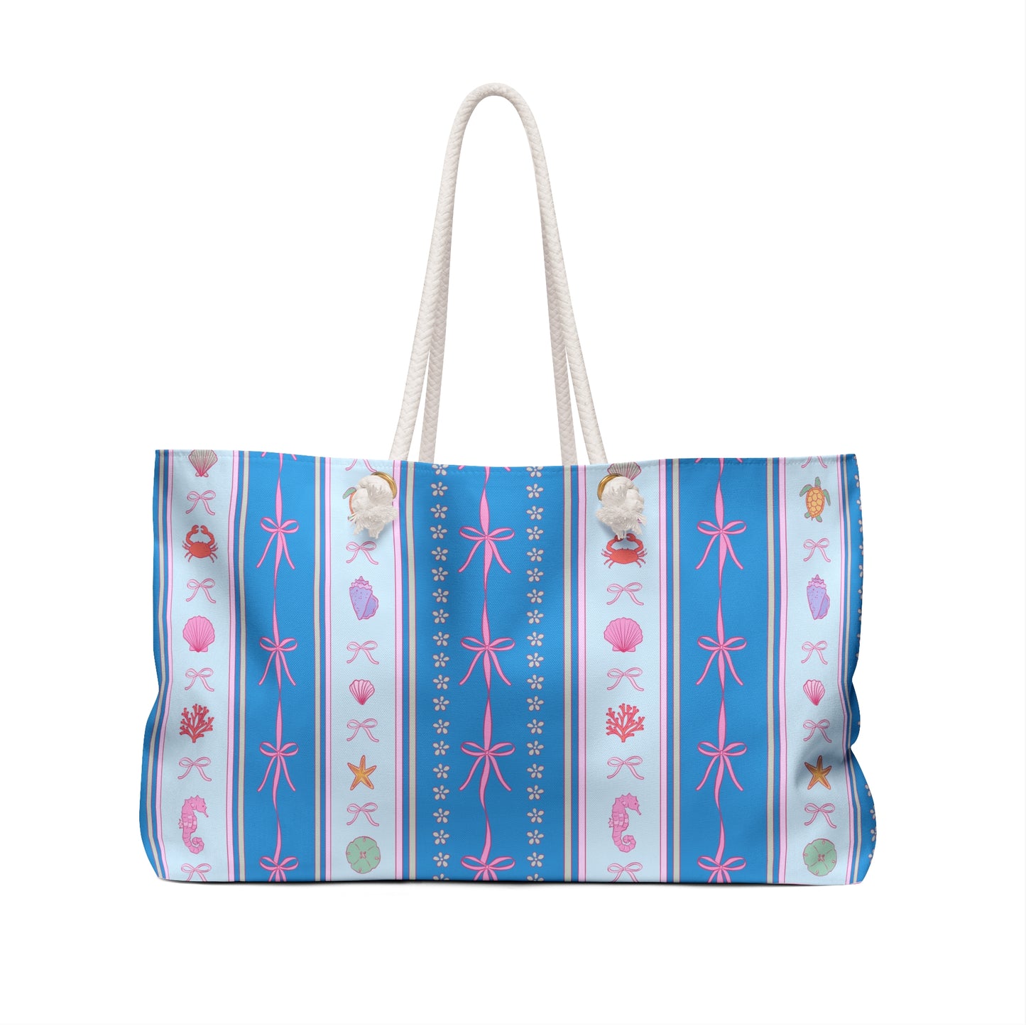Preppy Coastal Weekender Bag | Beach-Ready Travel Tote