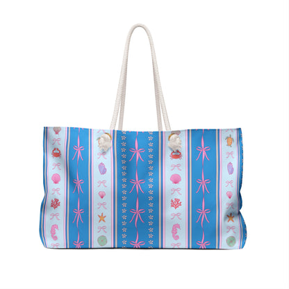 Preppy Coastal Weekender Bag | Beach-Ready Travel Tote