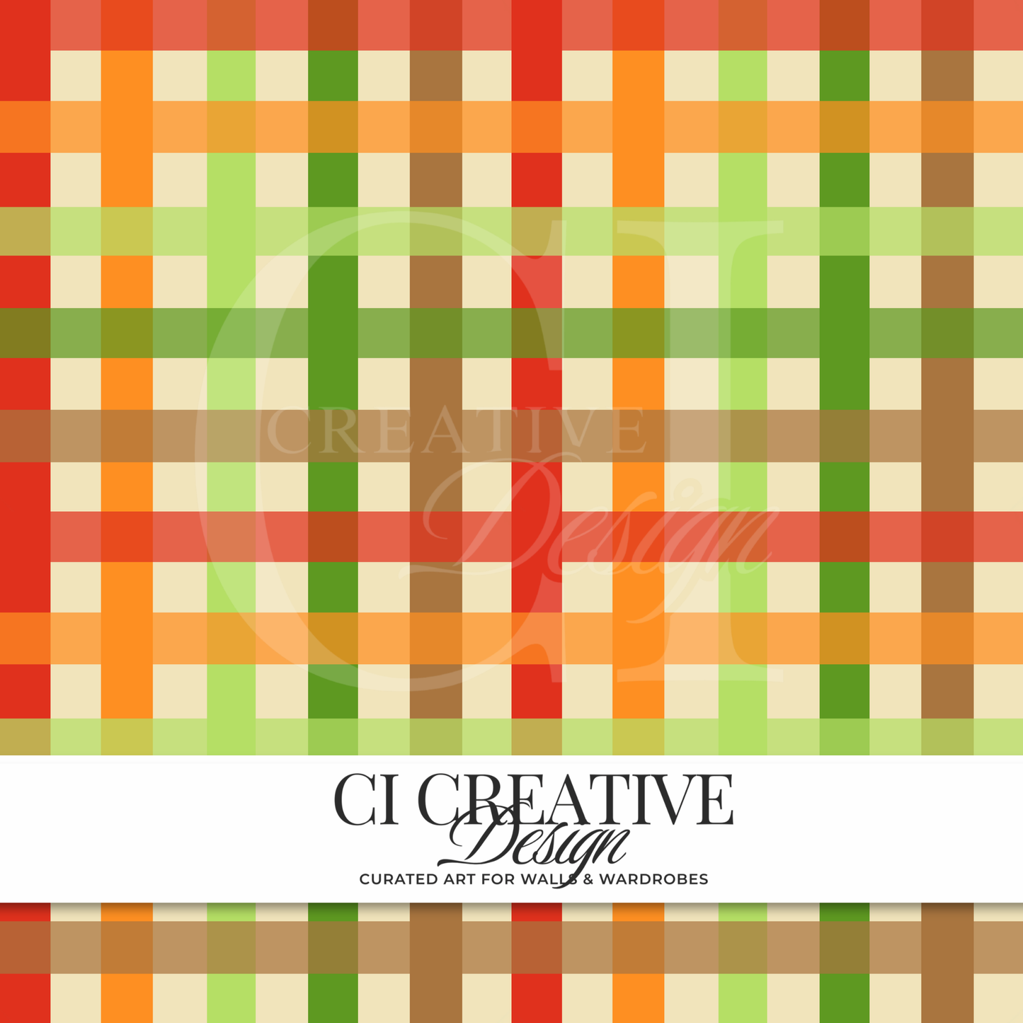 Autumn Plaid Seamless Pattern | Fall Buffalo Check Digital Download PNG