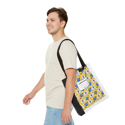 Kawaii Ghost Teacher Tote Bag | School Supplies Book Bag | 3 Sizes