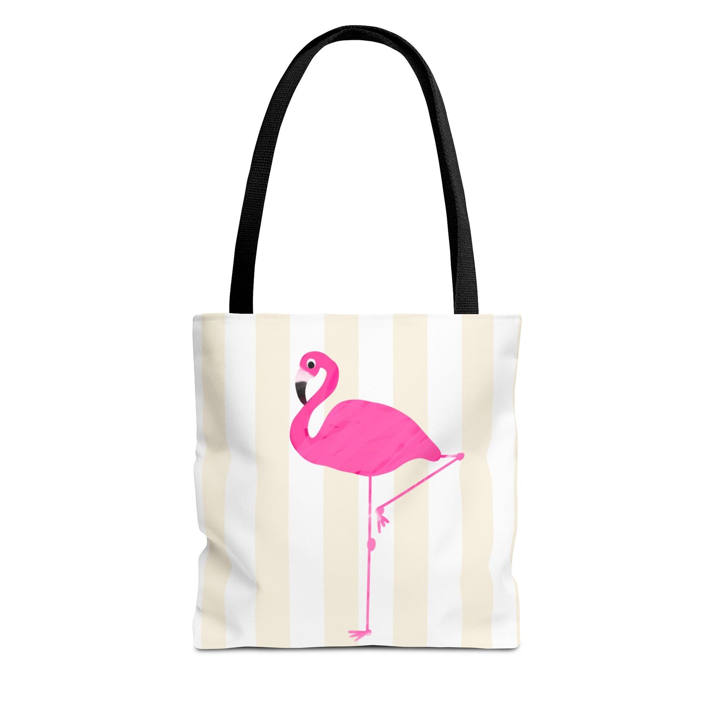 Pink Flamingo Illustration Tote Shopping Reusable Bag | All-Over Print