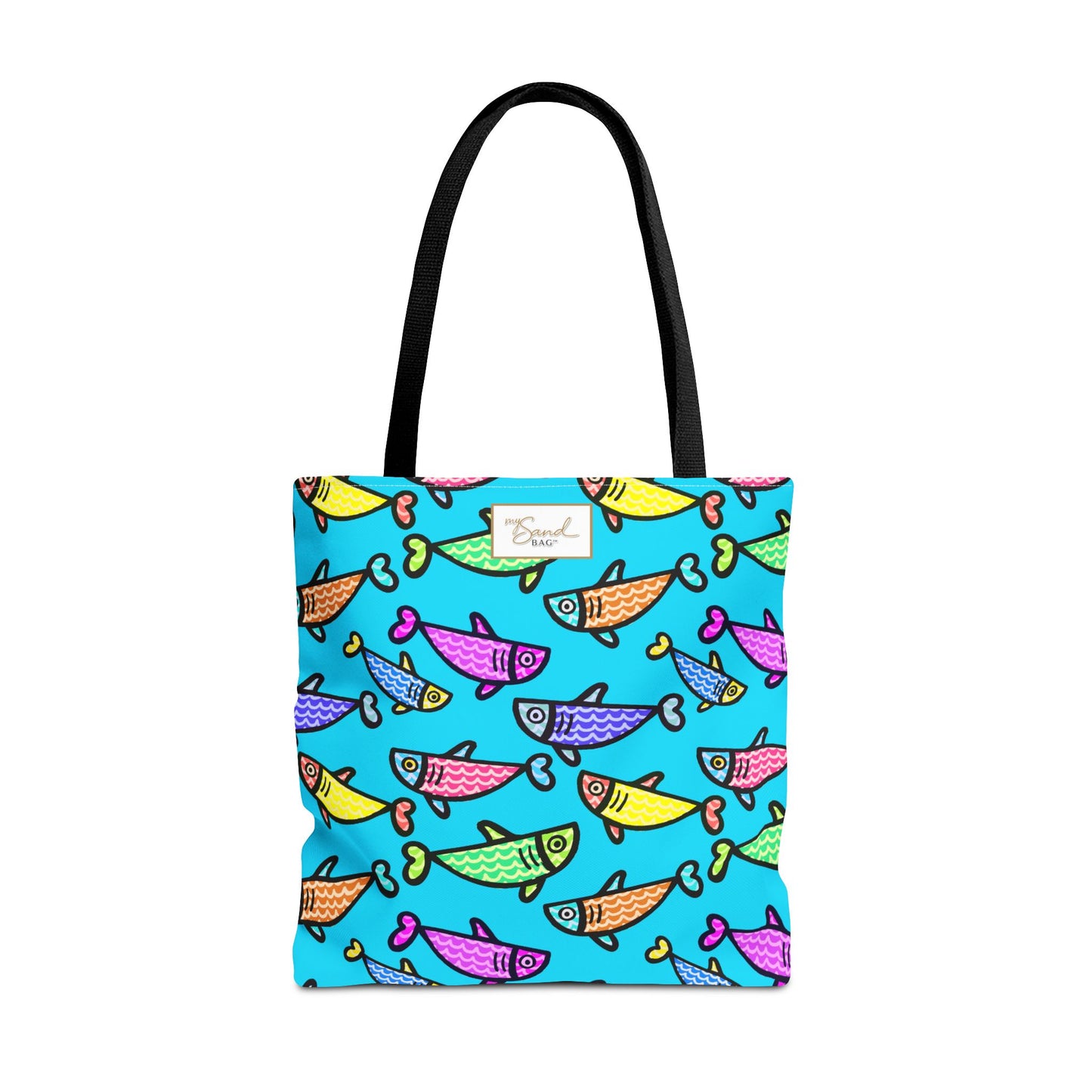 My Sand Bag Happy Fish Tote Reusable Beach Shopping Tote