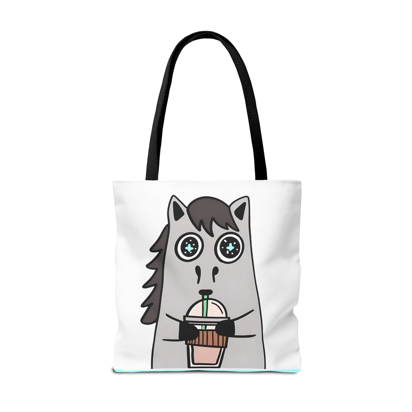 Coffee-Drinking Horse Frappuccino Tote Bag