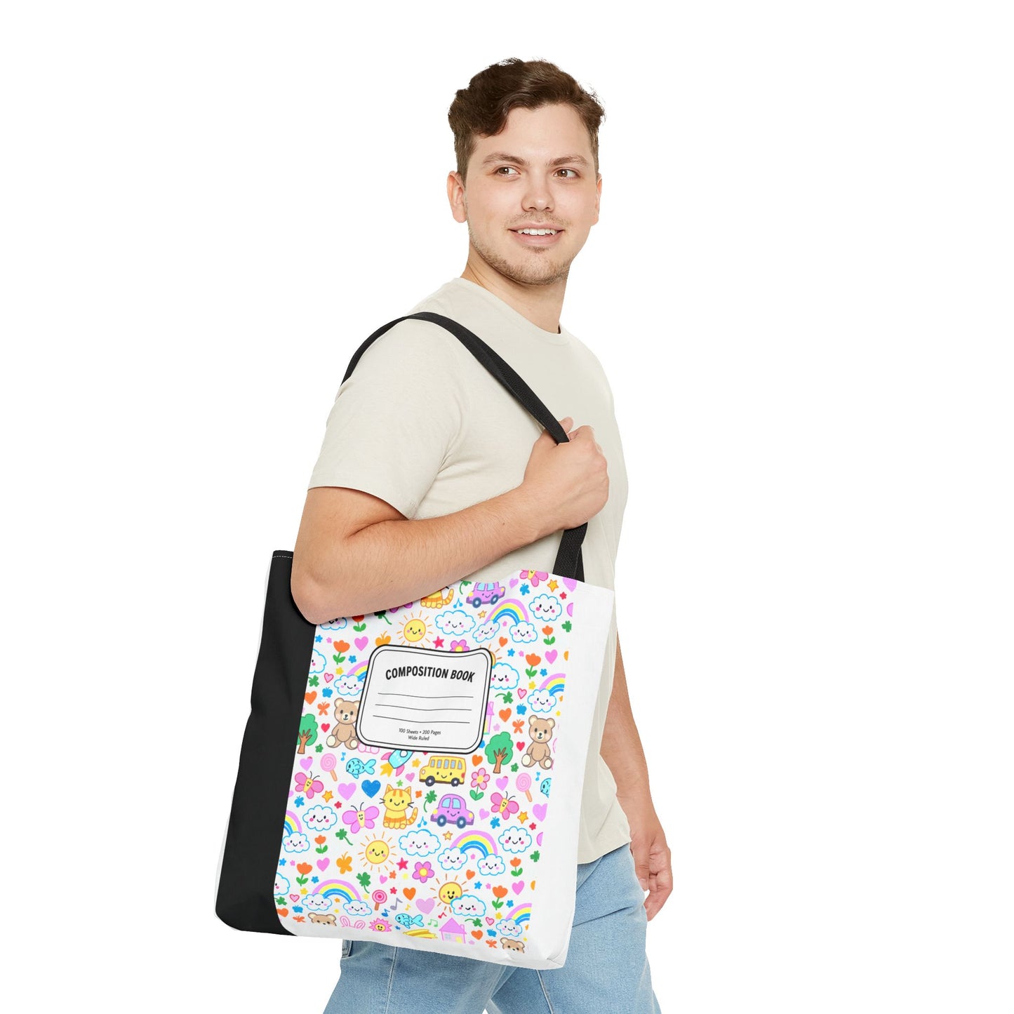 Pastel Rainbow Teacher Tote Bag | Back to School Gift | 3 Sizes
