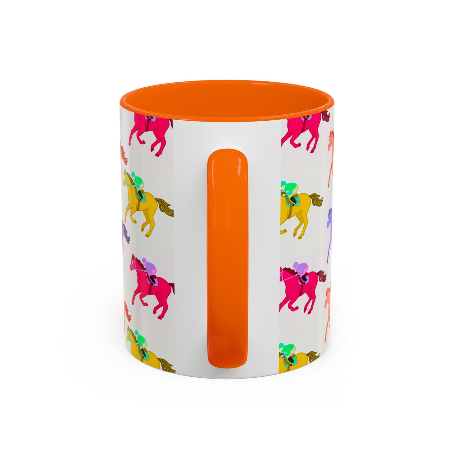 Kentucky Derby Racehorse Accent Coffee Mug | Race Day Gift | 11oz & 15oz