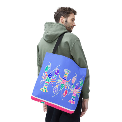 Hand-Drawn Lobster Tote Bag — Beachy Seafood Shellfish Market Tote