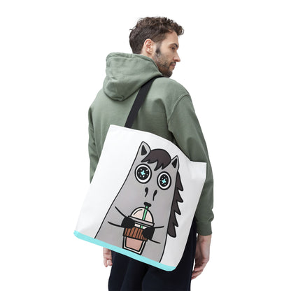Coffee-Drinking Horse Frappuccino Tote Bag