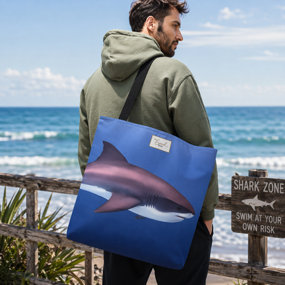 Great White Shark Tote Bag for Shopping and Beach Errands