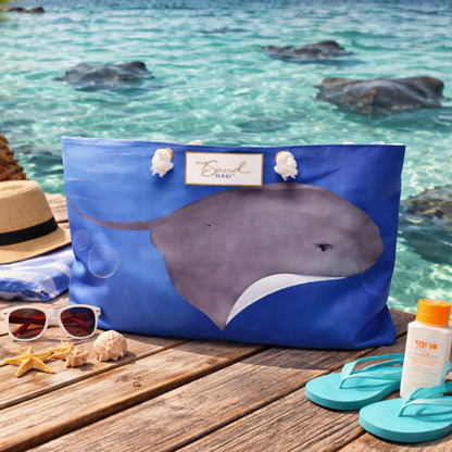 Stingray Beach Weekender Bag Carryall for Travel and Swim