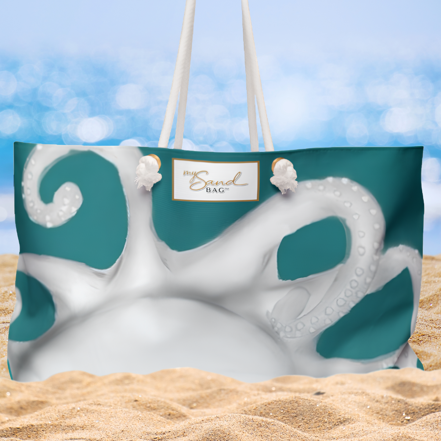 Kraken Octopus Beach Weekender Bag Nautical Sea Monster Tote