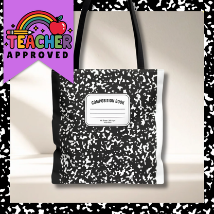 Composition Notebook Teacher Tote Bag | Back to School Gift | 3 Sizes