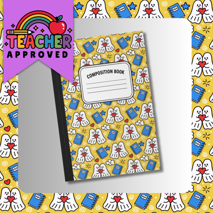 Kawaii Ghost Composition Notebook | School Supply & Teacher Gift | A5