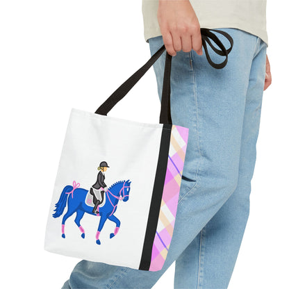 Dressage Horse and Rider Tote Bag - Equestrian Carryall