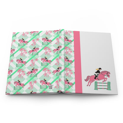 Equestrian Rider Journal — Horse Show Jumping Hardcover Notebook