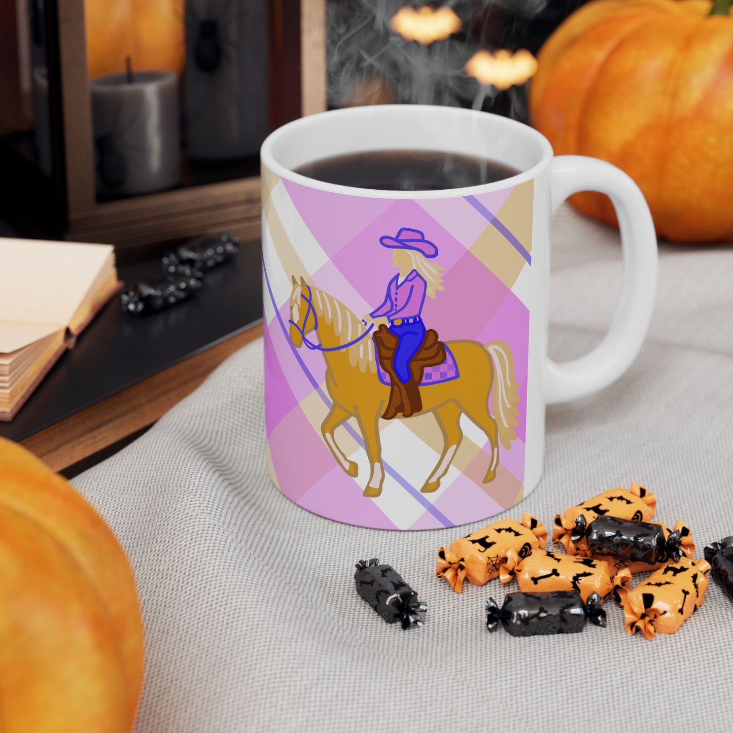 Trail Rider Western Horse Ceramic Coffee Mug | Cowgirl Art | 11oz & 15oz