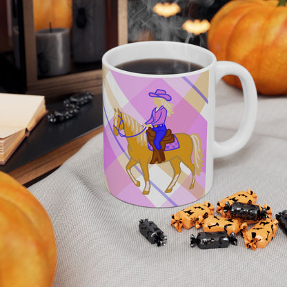Trail Rider Western Horse Ceramic Coffee Mug | Cowgirl Art | 11oz & 15oz