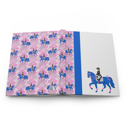 Dressage Horse & Rider Hardcover Journal — Illustrated Equestrian Notebook