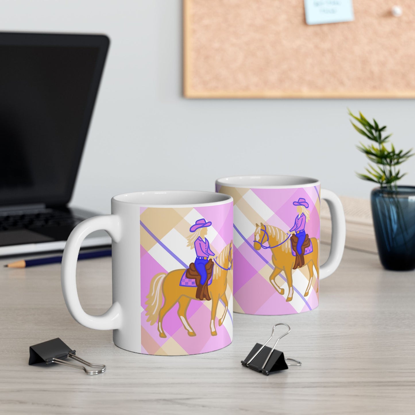 Trail Rider Western Horse Ceramic Coffee Mug | Cowgirl Art | 11oz & 15oz