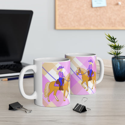 Trail Rider Western Horse Ceramic Coffee Mug | Cowgirl Art | 11oz & 15oz