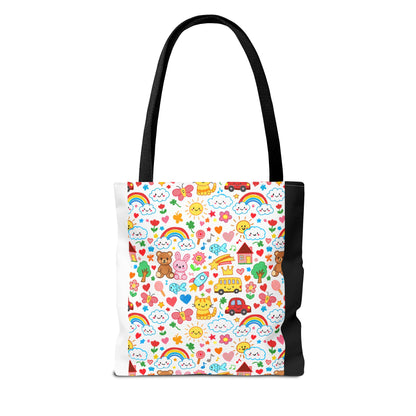 Primary Colors Teacher Tote Bag | Back to School Gift | 3 Sizes