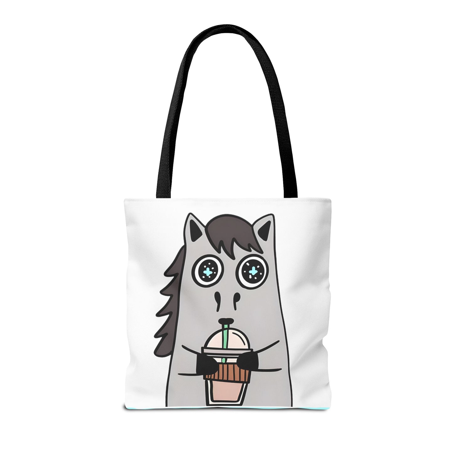 Coffee-Drinking Horse Frappuccino Tote Bag