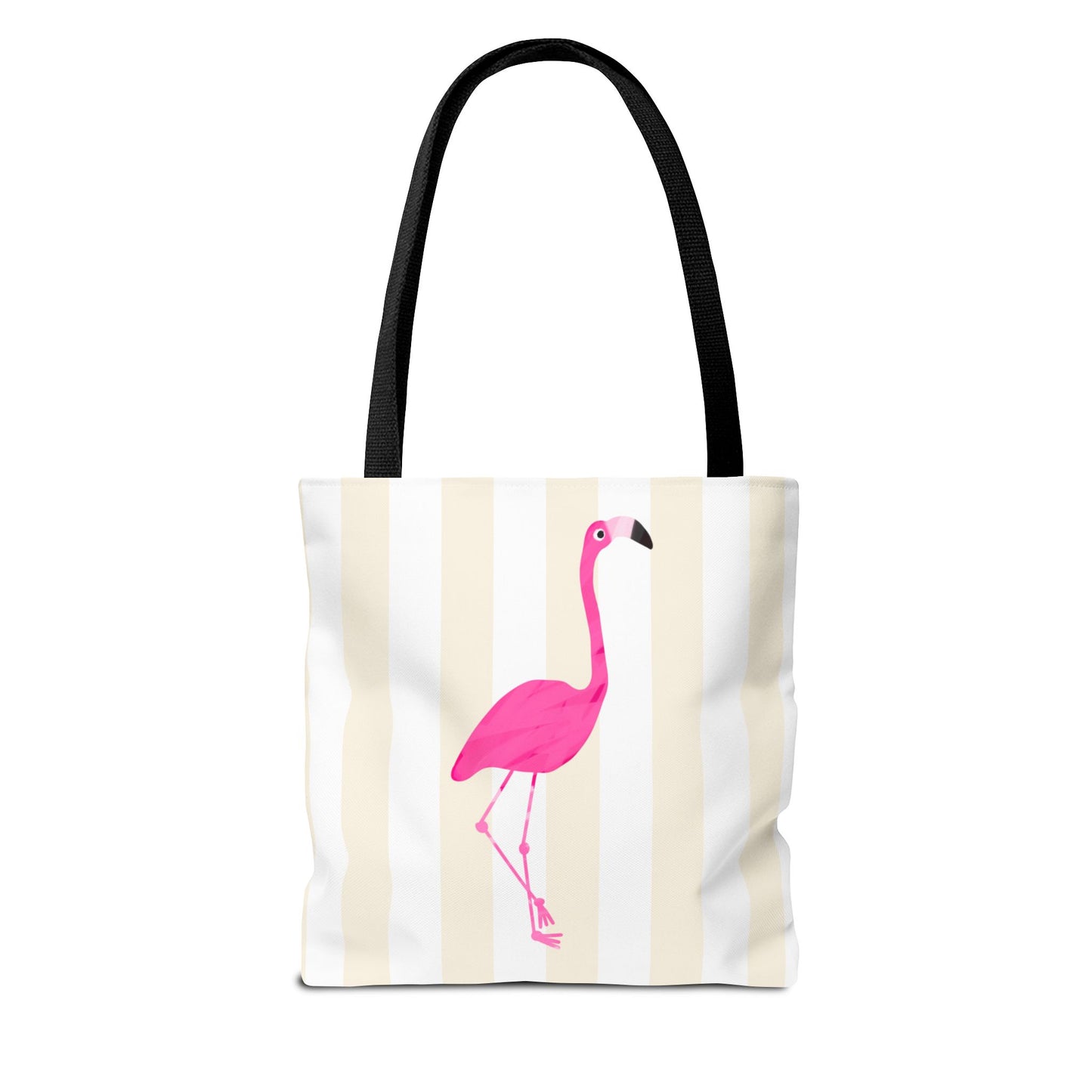 Pink Flamingo Illustration Tote Shopping Reusable Bag | All-Over Print