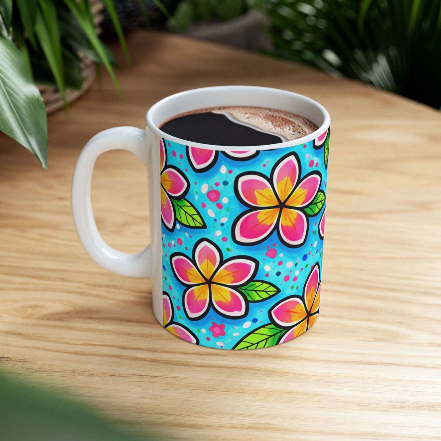 My Sand Bag™ | Watercolor Plumeria Coffee Mug