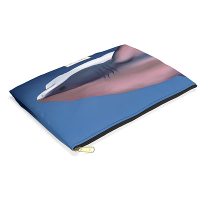 My Sand Bag Essentials Pouch Great White Shark Canvas Zip Pouch