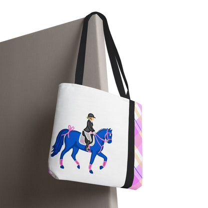 Dressage Horse and Rider Tote Bag - Equestrian Carryall