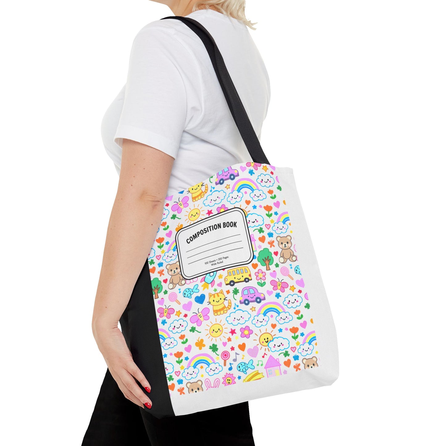 Pastel Rainbow Teacher Tote Bag | Back to School Gift | 3 Sizes