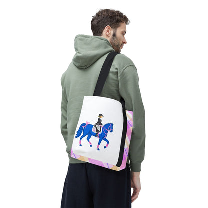 Dressage Horse and Rider Tote Bag - Equestrian Carryall