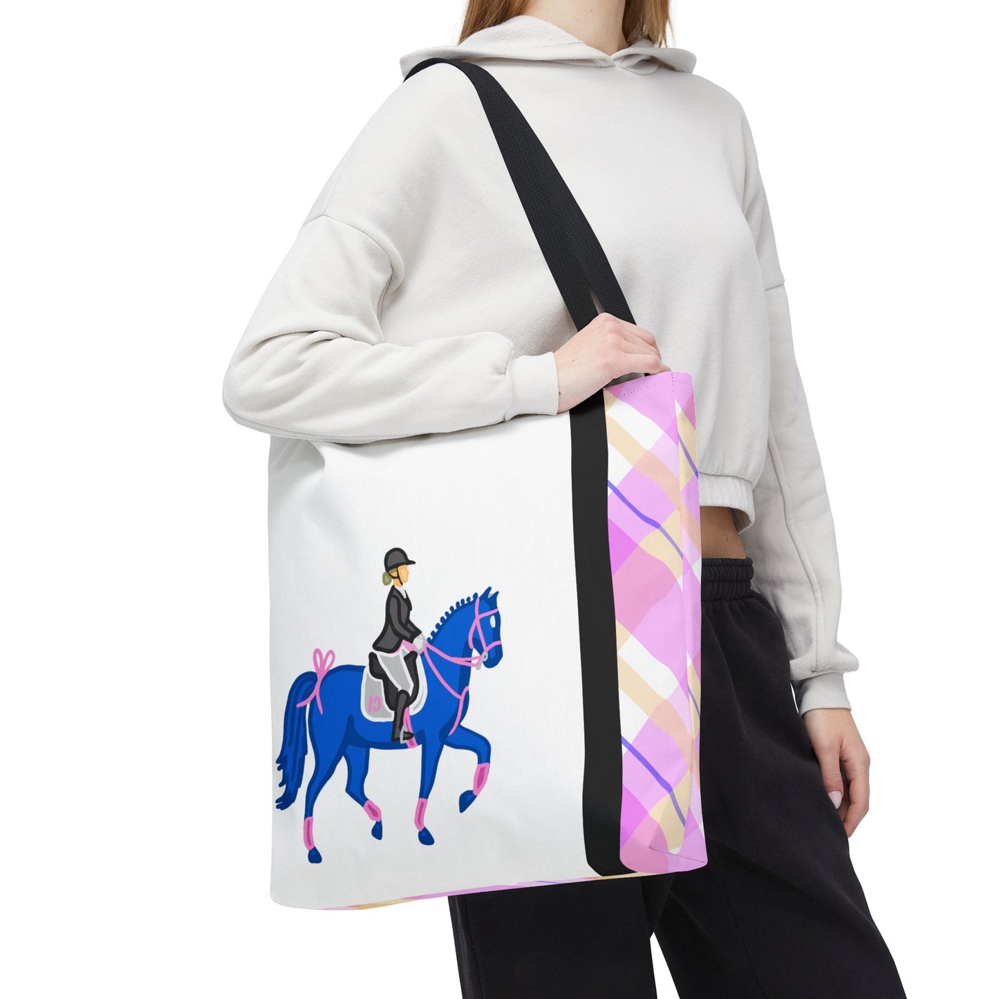 Dressage Horse and Rider Tote Bag - Equestrian Carryall