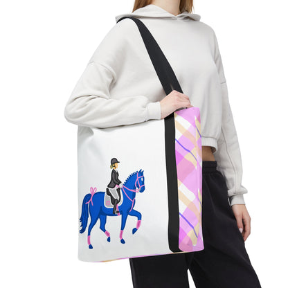Dressage Horse and Rider Tote Bag - Equestrian Carryall
