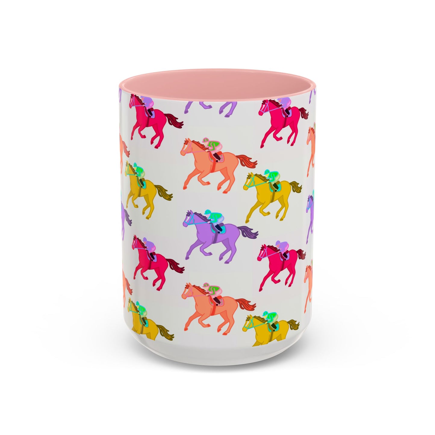 Kentucky Derby Racehorse Accent Coffee Mug | Race Day Gift | 11oz & 15oz