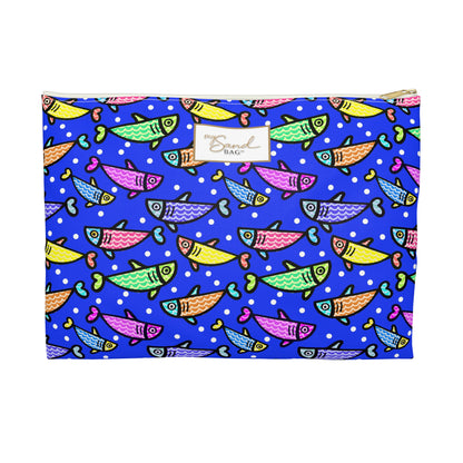 My Sand Bag Essentials Pouch By Happy Fish 2 Zippered Canvas Pouch