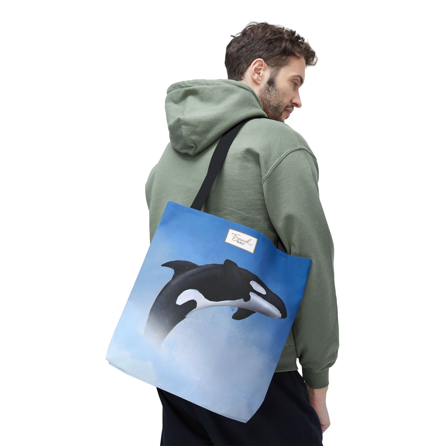 My Sand Bag™ Killer Whale Tote Bag | Orca Coastal Tote | 3 Sizes