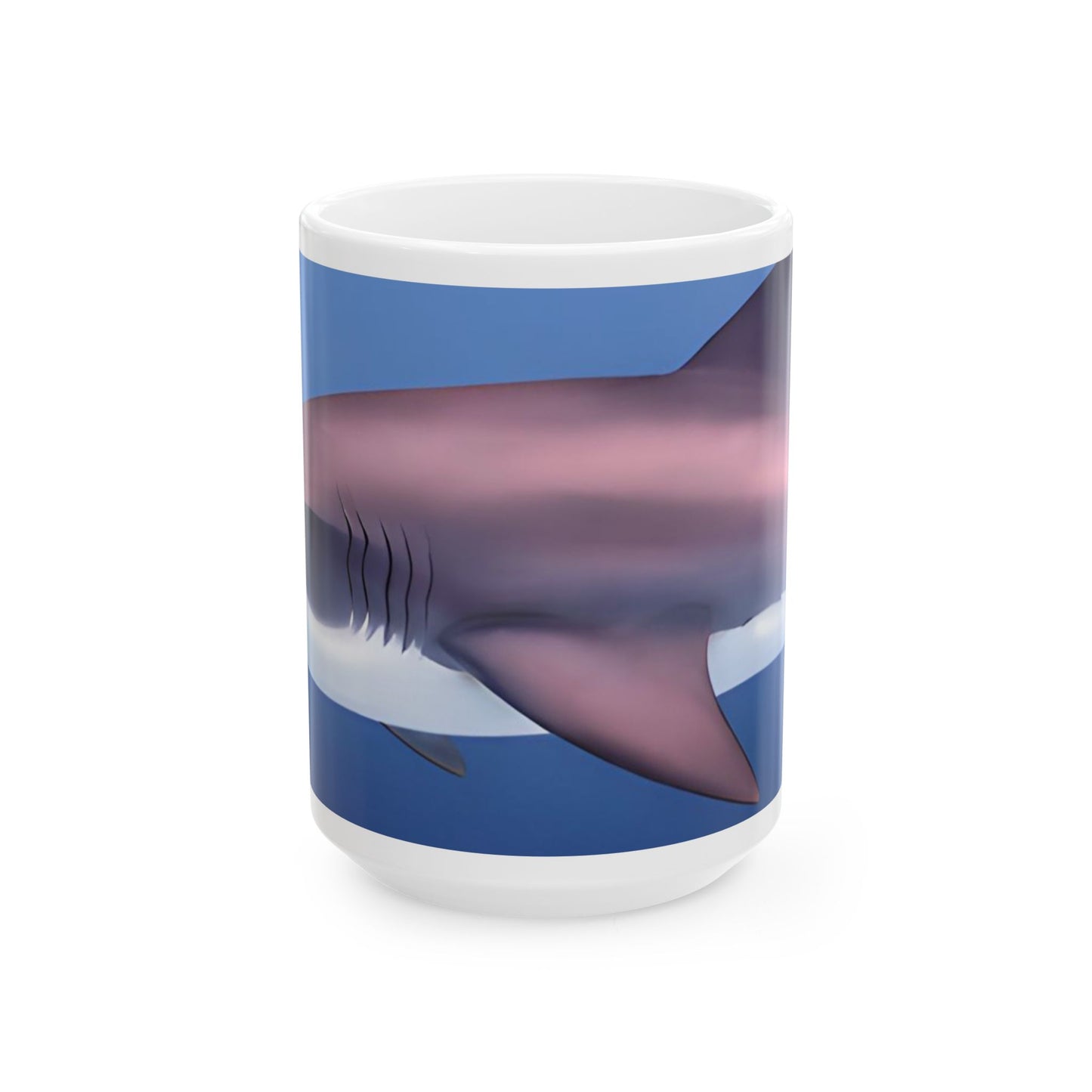 Great White Shark Coffee Mug Ceramic With Bold Ocean Artwork In Vibrant High Definition Color