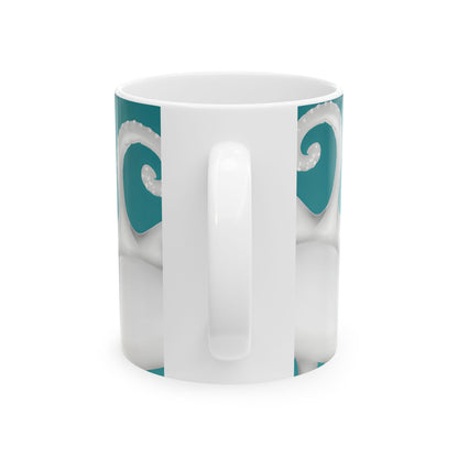 Kraken Octopus Pirate Ceramic Coffee Mug 11oz With Maritime Design Oceanic Nautical Mug For Coffee Lovers
