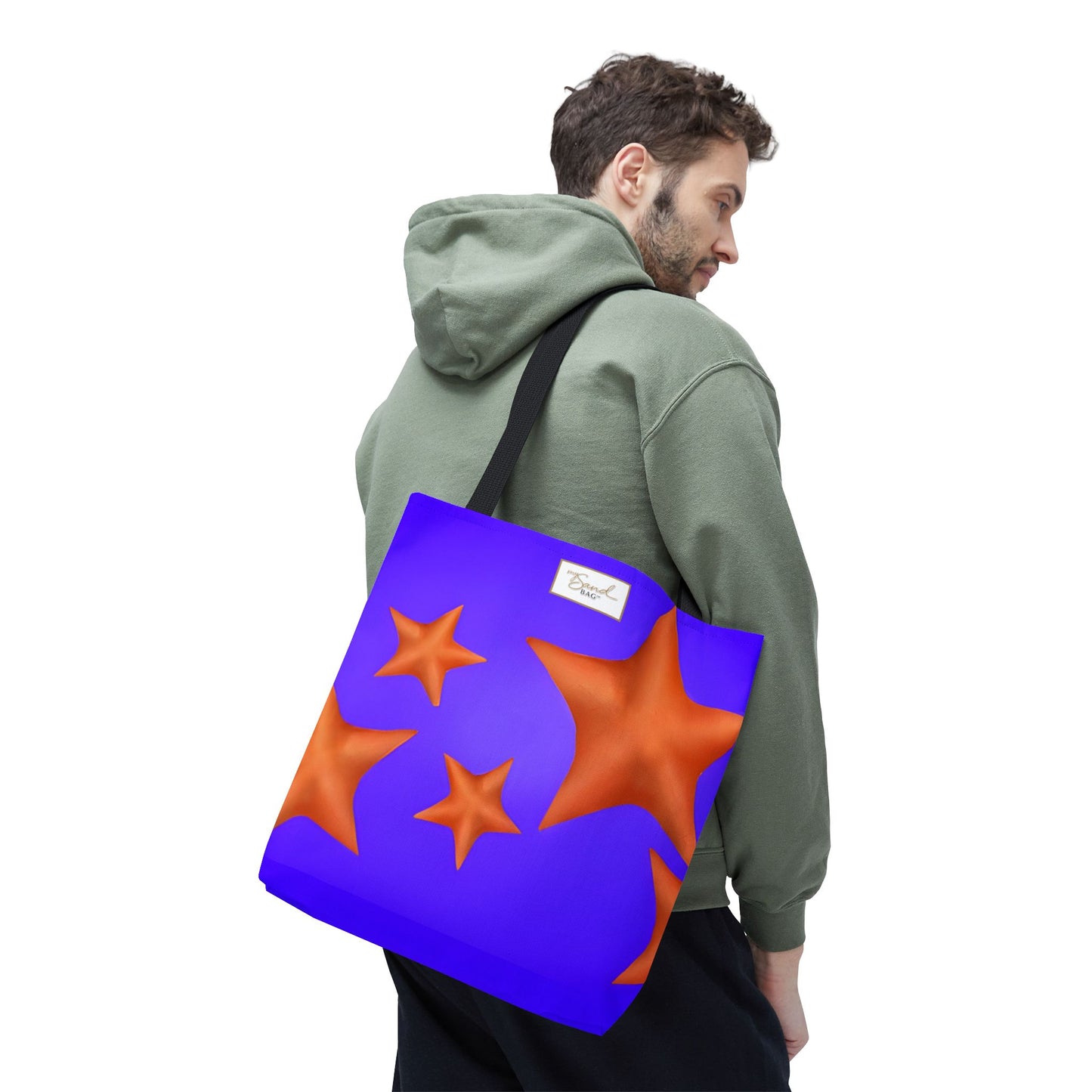 My Sand Bag Starfish Tote Reusable Shopping Tote Durable Polyester
