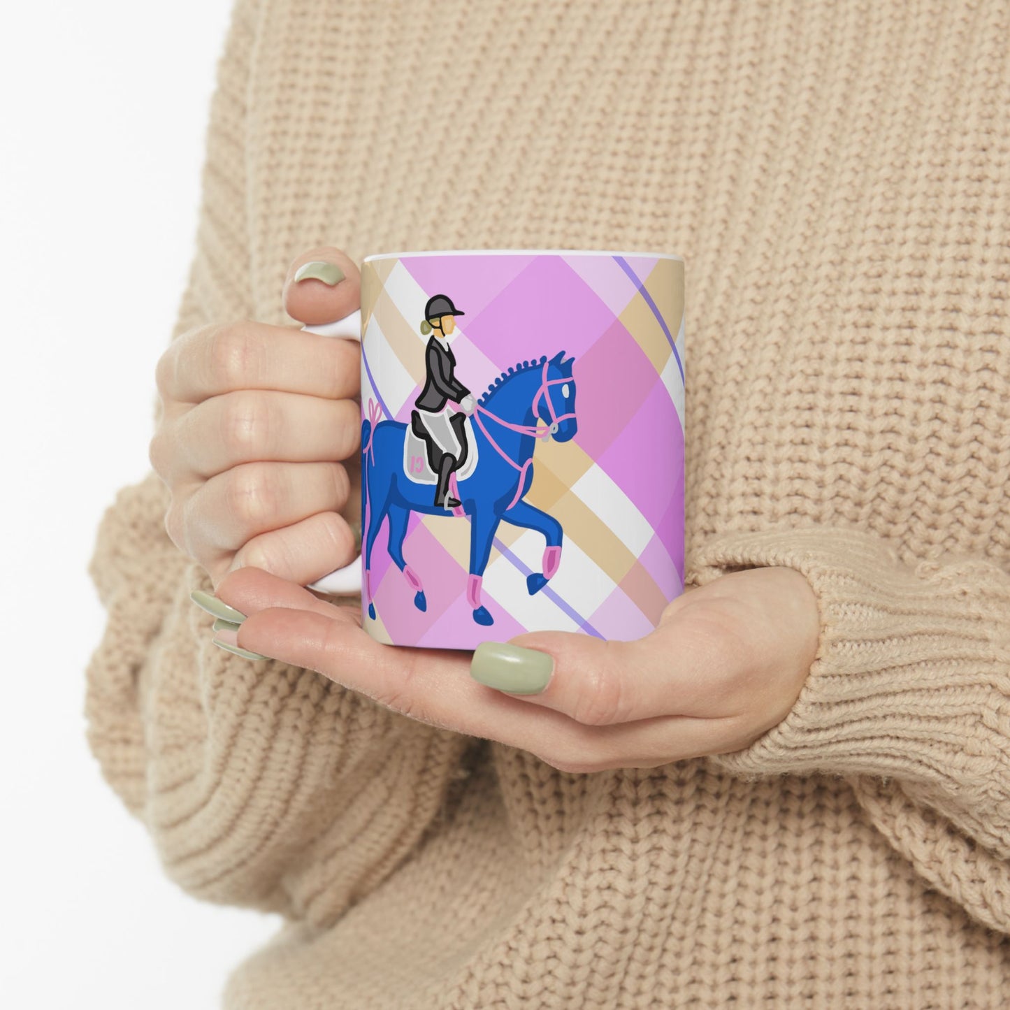 Dressage Horse Ceramic Coffee Mug | Equestrian Art | 11oz & 15oz